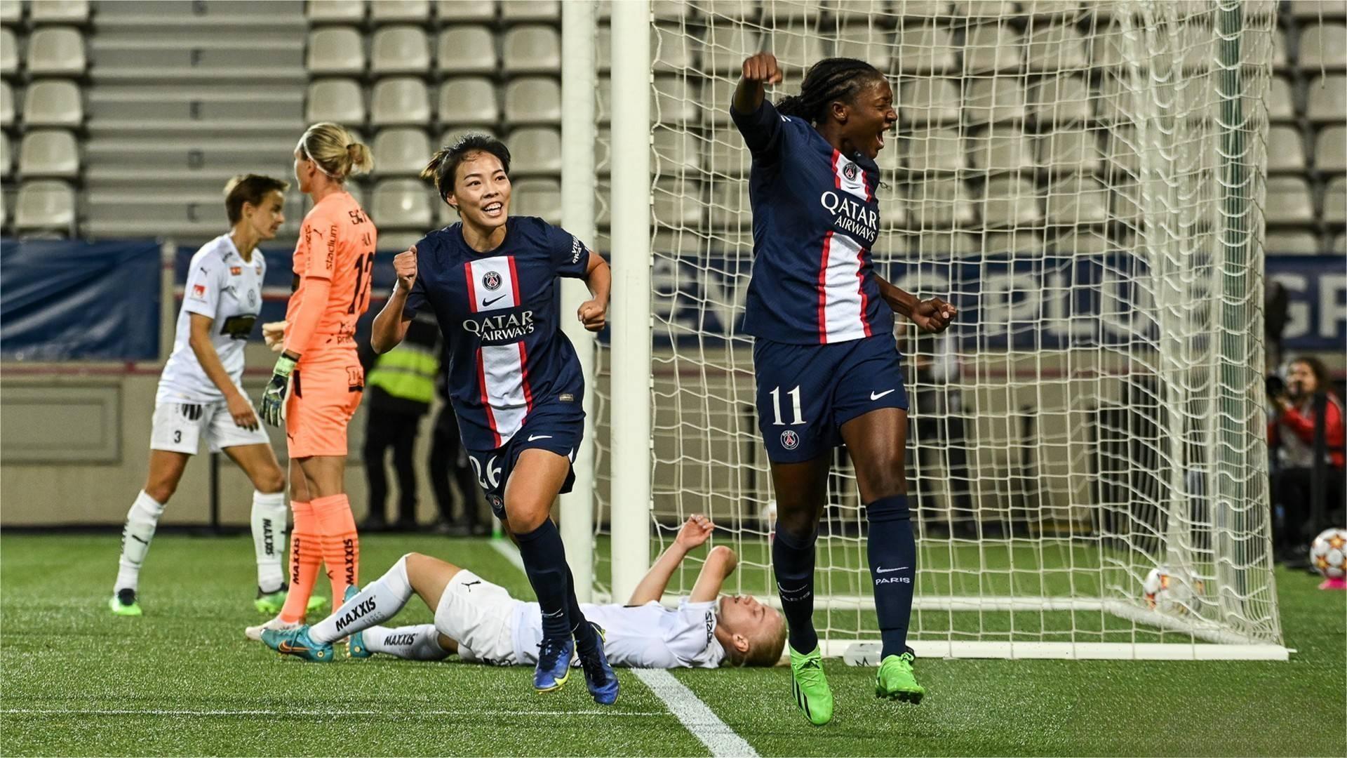 女足欧冠资格赛：巴黎女足2-1绝杀赫根女足，迪亚妮绝杀，李梦雯首秀