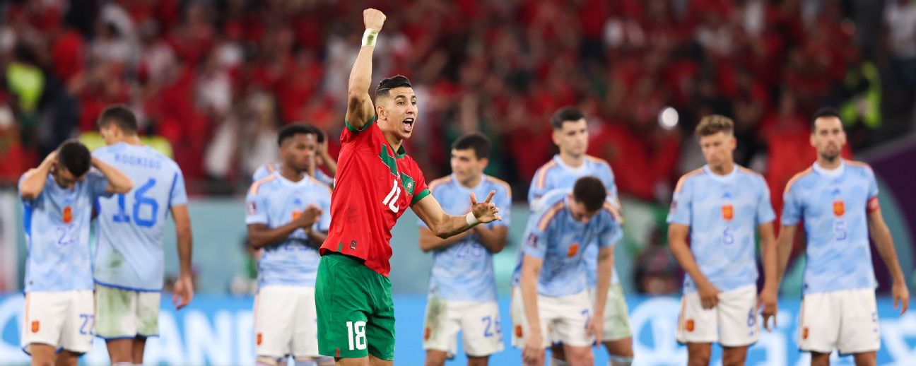 2022年卡塔尔世界杯：摩洛哥淘汰西班牙，没有C罗的葡萄牙称霸